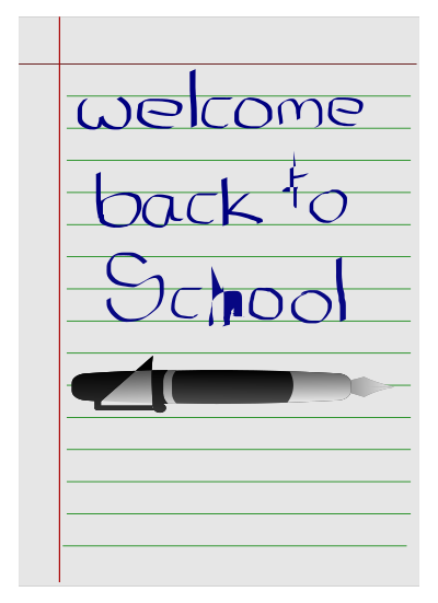 Paper with pen clipart