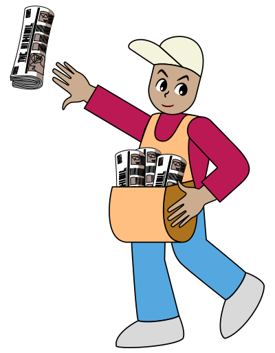 Paperboy - Detail Remix clipart