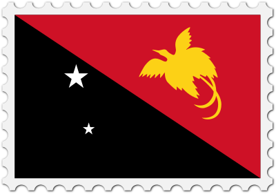 Papua New Guinea flag stamp clipart
