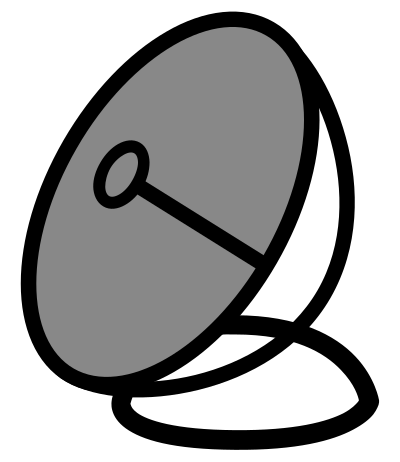 Parabolic antenna 1 clipart