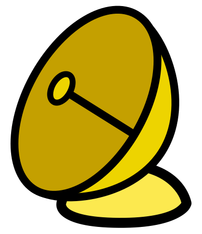 Parabolic antenna clipart