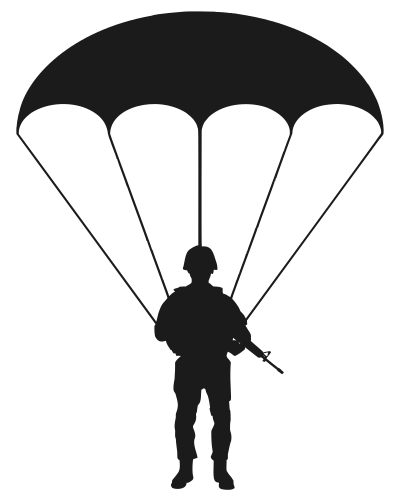 Paratrooper Silhouette clipart