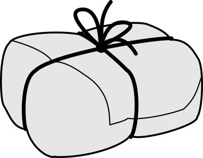 Parcel bw clipart