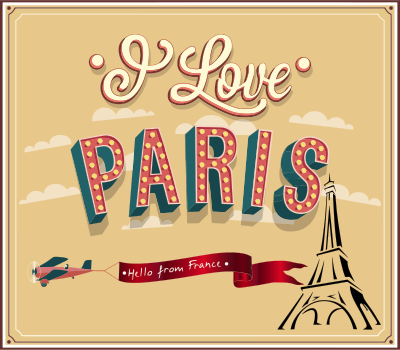 Paris Travel Poster By Jean Beaufort clipart