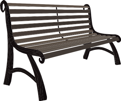 Park bench clipart
