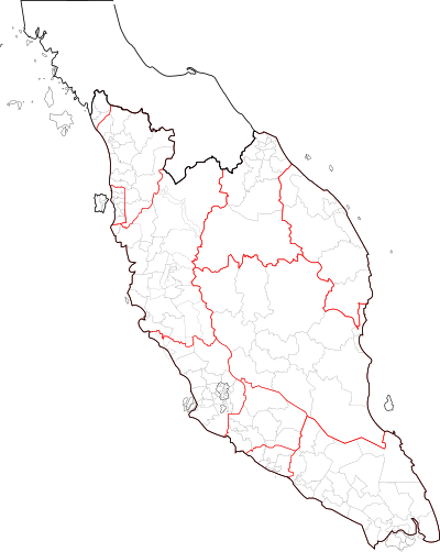 Parliamentary Constituencies of Peninsular Malaysia (2016) clipart