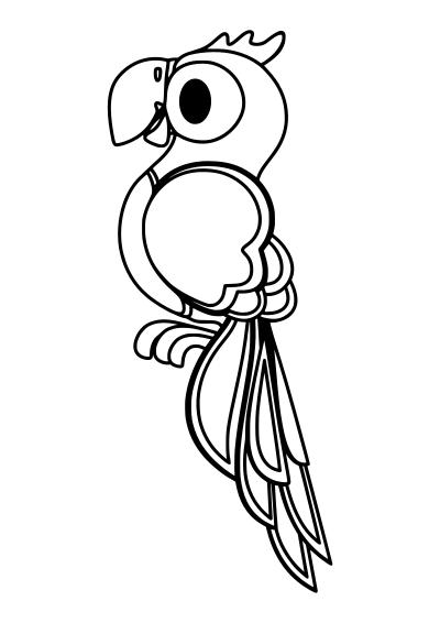Parrot colouring book remix request clipart
