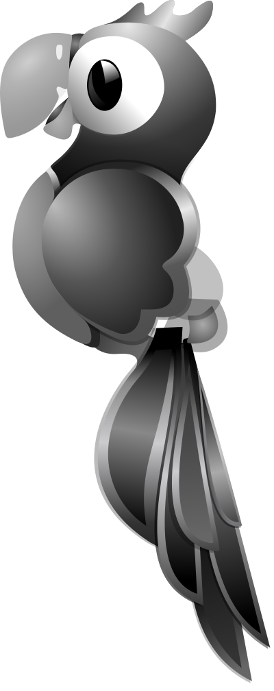 Parrot Remix Greyscale clipart