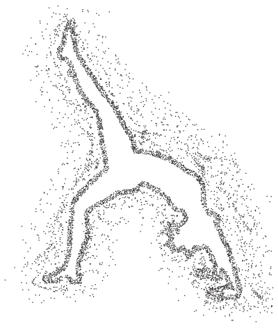 Particles Female Yoga Pose 8 clipart
