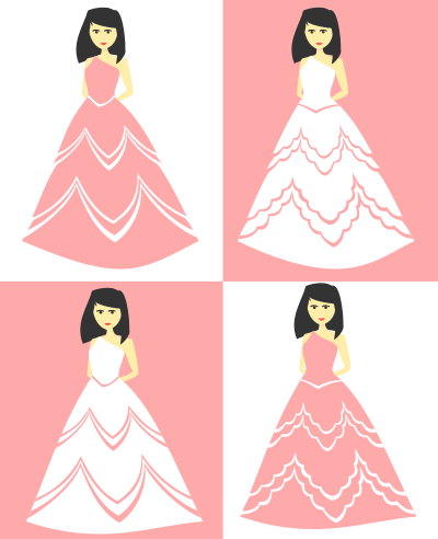 Party Dress and Wedding Gown clipart