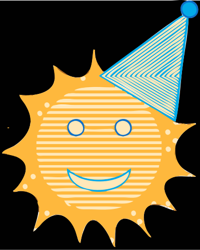 Party Hat Sunshine clipart