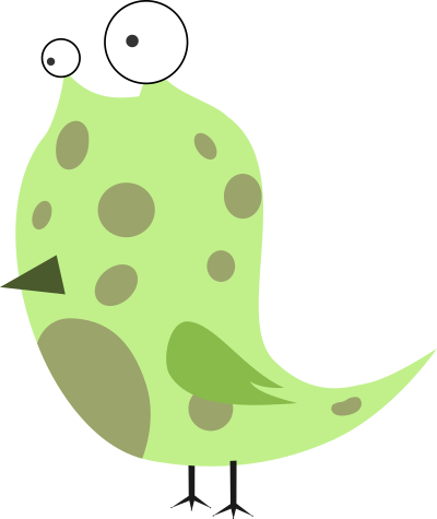 Passarinho alien clipart