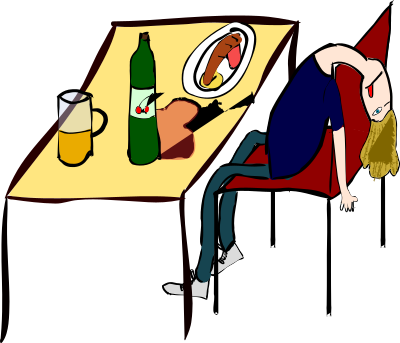 Passed out clipart