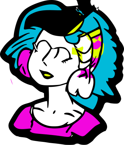 Pastel girl clipart