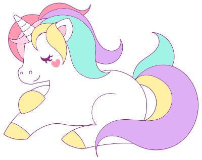 Pastel Unicorn clipart