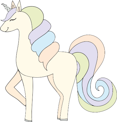 Pastel Unicorn clipart