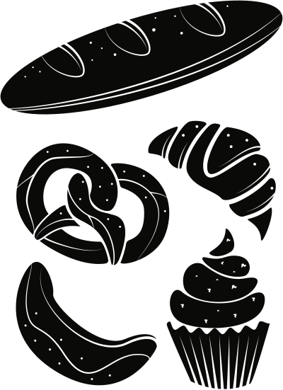 Pastry Silhouette clipart