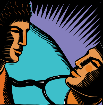 Patient and Doctor clipart