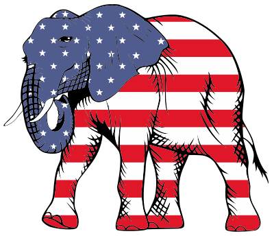 Patriotic Elephant clipart