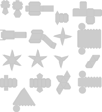 Patrons de solides / Nets for geometry clipart