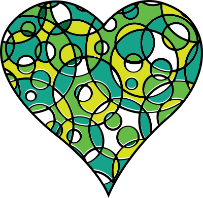 Patterned heart 22 clipart
