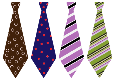 Patterned Men's Ties clipart