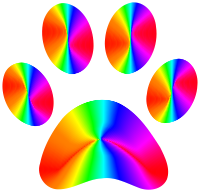 Paw Print Spectrum clipart