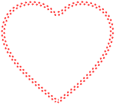 Paw Prints Heart clipart