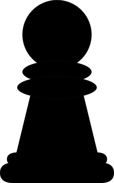 Pawn (Black and White) clipart