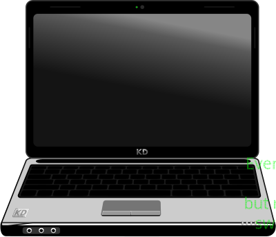 PC, laptop, notebook, waching clipart