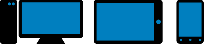 PC, tablet, smartphone icons clipart