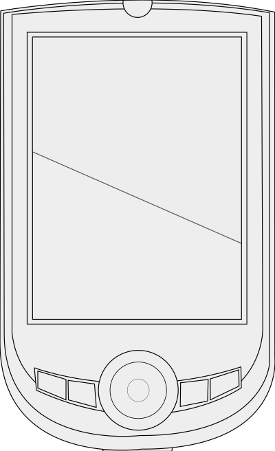 PDA line art clipart
