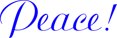 Peace (blue) clipart