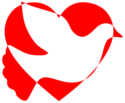 Peace Dove Heart clipart