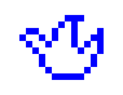 Peace Dove Mini Pixel Art 2 clipart