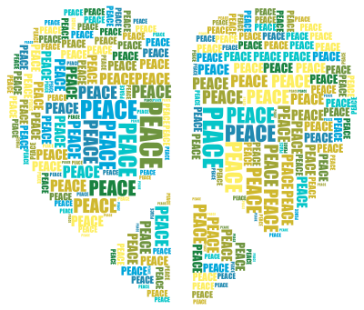 Peace Heart Mark III Word Cloud No Background clipart