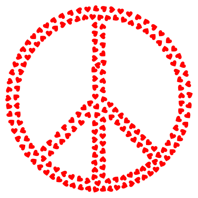 Peace Hearts clipart