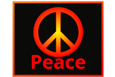 Peace in Orange clipart