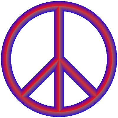 Peace Sign 3D clipart