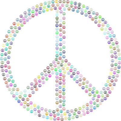 Peace Sign Fractal Mark III Colorful clipart