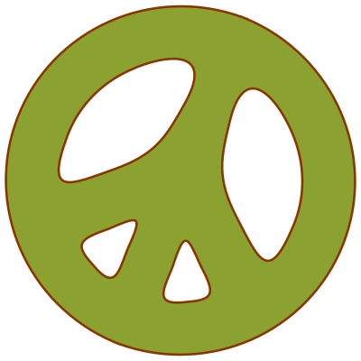 Peace Sign Green clipart