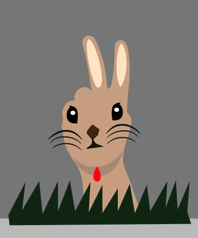 Peace sign-hare clipart