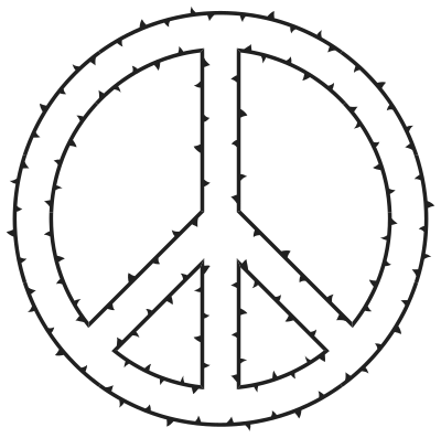Peace Sign Of Thorns clipart