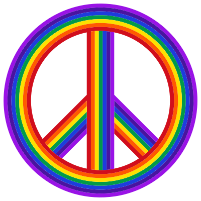 Peace Sign Rainbow clipart