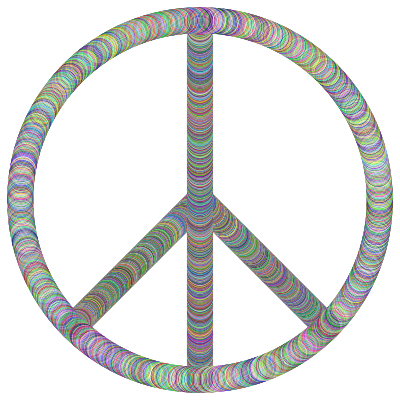 Peace Sign Tubes Prismatic clipart