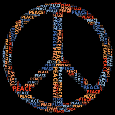 Peace Sign Word Cloud clipart