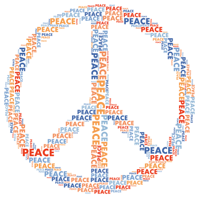 Peace Sign Word Cloud No Background clipart