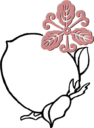Peach Flower Frame clipart