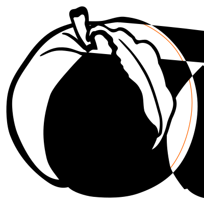 Peach - lineart clipart