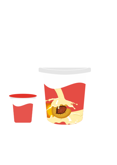 Peach yogurt clipart